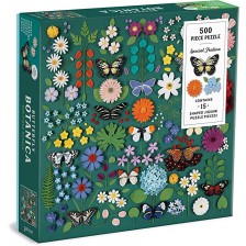 Пъзел Galison от 500 части - Цветя и пеперуди -1
